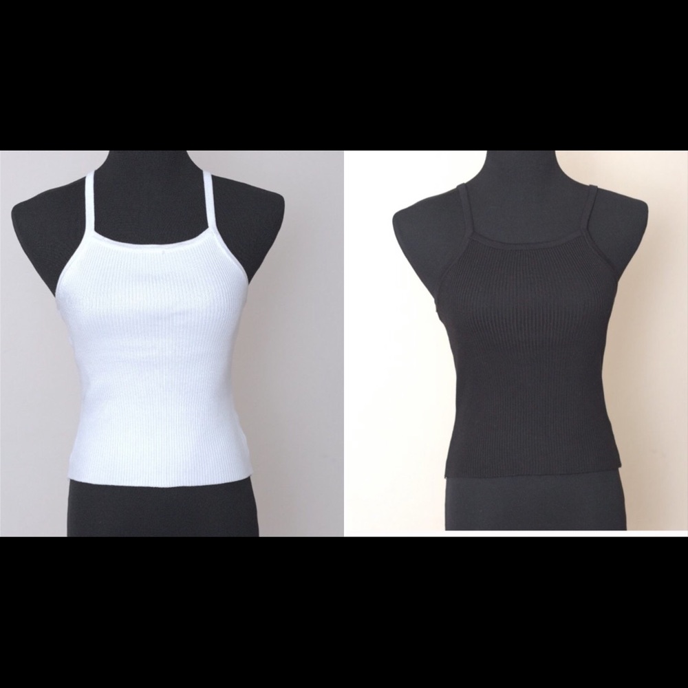 High neck ribbed top